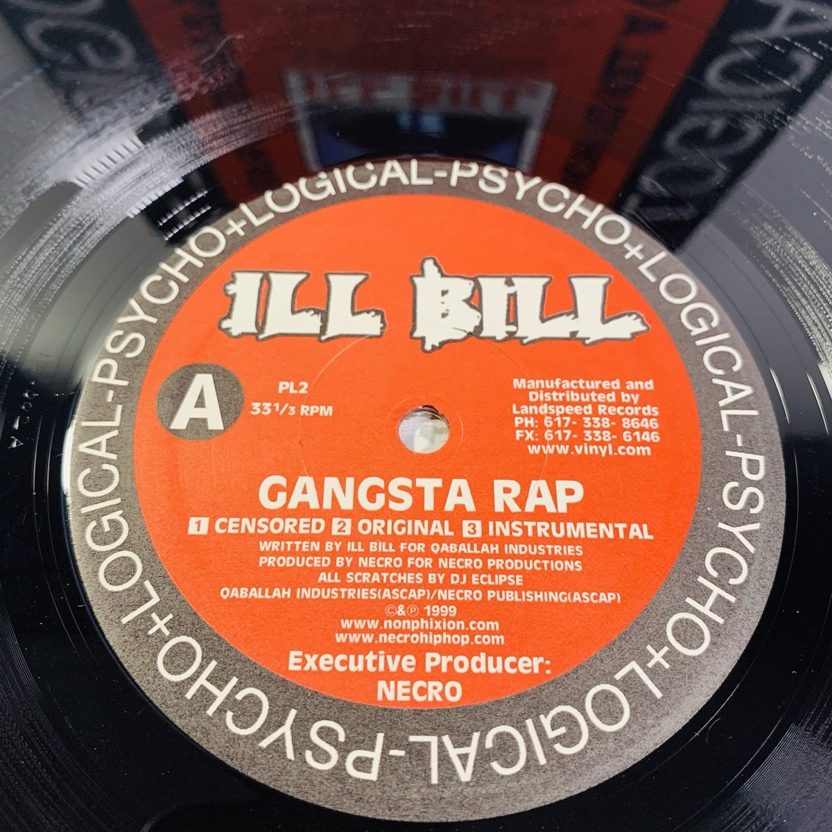 米12” Ill Bill Gangsta Rap / How To Kill A Cop PL2 Psycho+Logical-Recor /00250 12