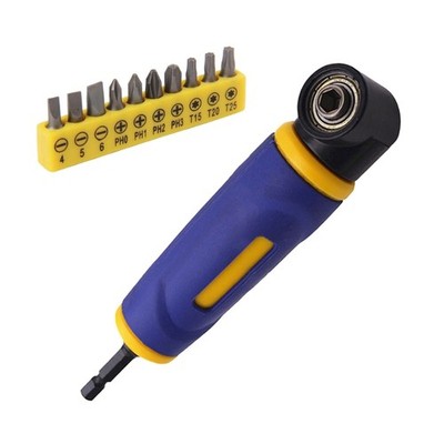 90° Degree Right Angles Attachment Drill Driver Holder Adapter Corner Electric