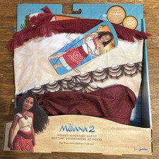 Disney Moana 2 Girls Adventure Outfit Costume Set 4-6X Polyester Fringe