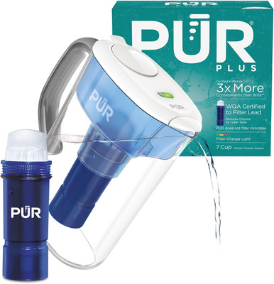 PUR plus 7-Cup Water Filter Pitcher for Fridge, Cleaner, Great-Tasting Water, Di