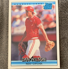 1992 Donruss Rated Rookie Dan Wilson #399 Cincinnati Reds Baseball Card. rookie card picture