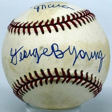  Wellington Mara and George Young Signed High Grade Baseball 9 JSA L ID: 117358