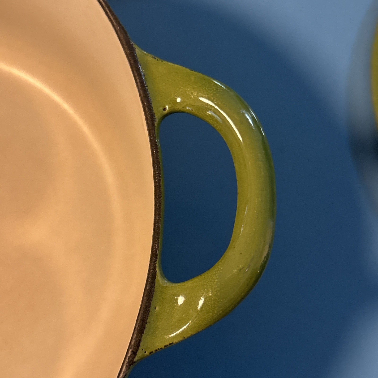 5 Pc Descoware Made In Belgium Green Enameled Cast Iron