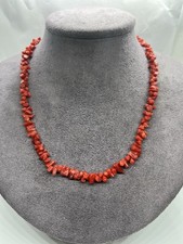 Collana Corallo Rosso Mediterraneo Naturale 6-7mm | Argento 925 | Fatta a Mano