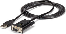 6Ft 1.8M 1-Port USB to Serial RS232 Adapter, FTDI DB9 Serial DCE Adapter Cable