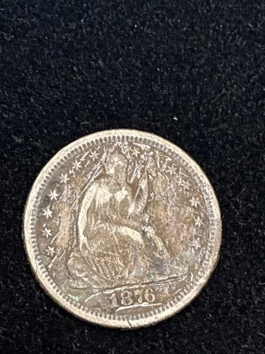 1876-CC Carson City Mint Silver Seated Liberty Quarter