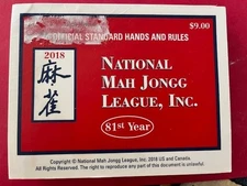 2018 Mah Jongg Official Standard Hands & Rules National Mah Jongg League