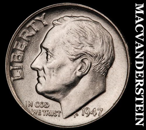 1947 Roosevelt Dime- Silver Choice Gem Brilliant Uncirculated  #i4084