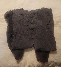 Black Solid Crotchless Pantyhose for Women.