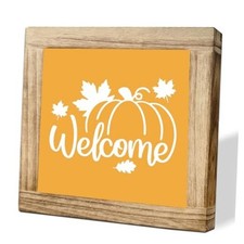 Autumn Wooden Sign Welcome Fall Decoration For Home Farmhouse Autumn Table