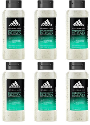 6x adidas Active Skin & Mind Deep Clean Shower Gel/Duschgel  Aromatisch frisch