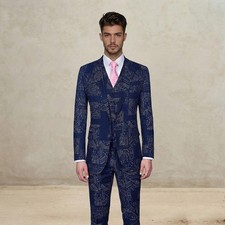 New Design Men Suits Wedding Suits Men Prom Tuxedo Stage Clothing Printed Suit