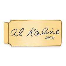 Gold-plating over Sterling Silver Al Kaline Hall of Fame Signature Epoxy Money C