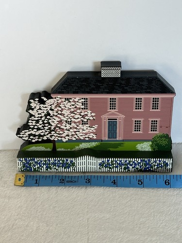 MUNROE TAVERN Lexington, Mass 1998 Sheila's House HAND SIGNED Wood Shelf Sitter - Bild 4 von 6
