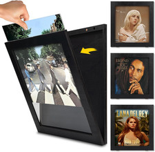 3-Pack Vinyl Record Frame Display for 12x12 Inch, Front Opening Vinyl Record Sto