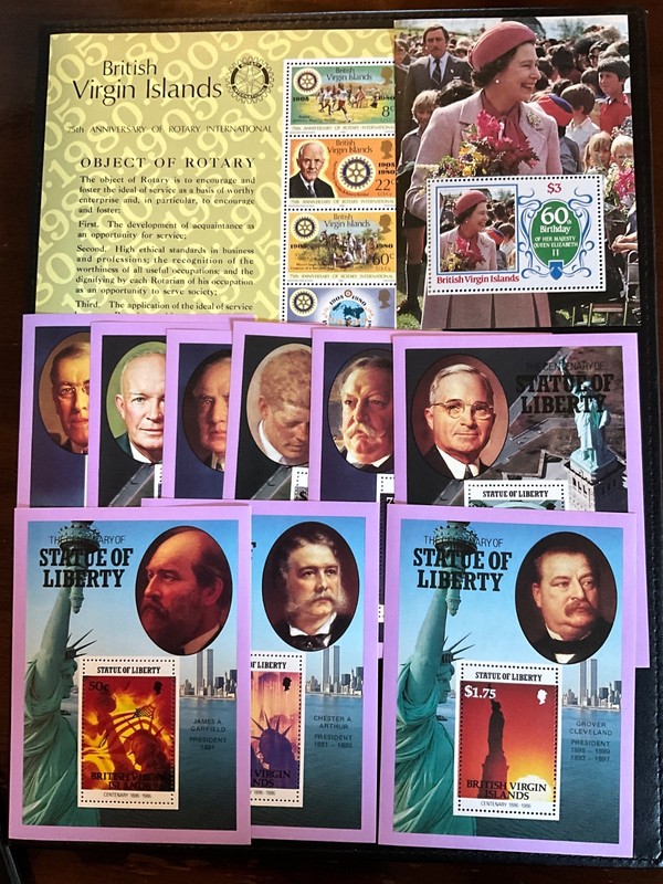 Virgin Islands Souvenir Sheet lot never hinged