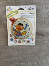 Vintage 1997 The First Years Sesame Street Bath Stickers Set Of 10