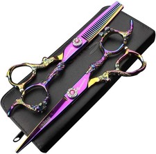 Purple Professional Hairdressing Scissors Cutting Hair Thinning Hairdressing