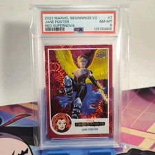 2022 Upper Deck Marvel Beginnings Volume 2 Jane Foster #7 Red Supernova PSA 8