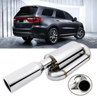 For Dodge Durango RT Twin Loop Exhaust Muffler 2.5" Inlet 4.0" Tip Chrome Polish