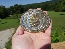 Vintage NAHC Life Member Belt Buckle North American Hunting Club Eagle