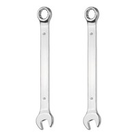 2 Stk. Kombi-SchlüSsel 9Mm 12-Pkt. Ring/Maul 45# Stahl