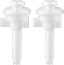Jetec 2 Pieces Toilet Seat Screws Replacement Kit Plastic One Size, White 