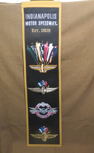 Indianpolis 500 Motor Speedway Heritage Wool Banner IMS 1909-2011 centennial era
