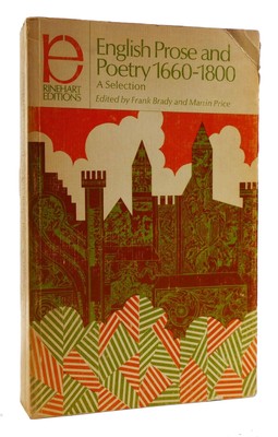 Frank Brady, Martin Price ENGLISH PROSE AND POETRY 1660-1800  Rinehart Edition 9