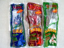 McDonald's Disney's 1999 Tarzan Straws Complete MIP Set of 3