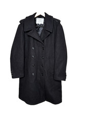 USN Navy Bridge Coat Black Wool Peacoat Style MP752394 Size 42 Made in USA