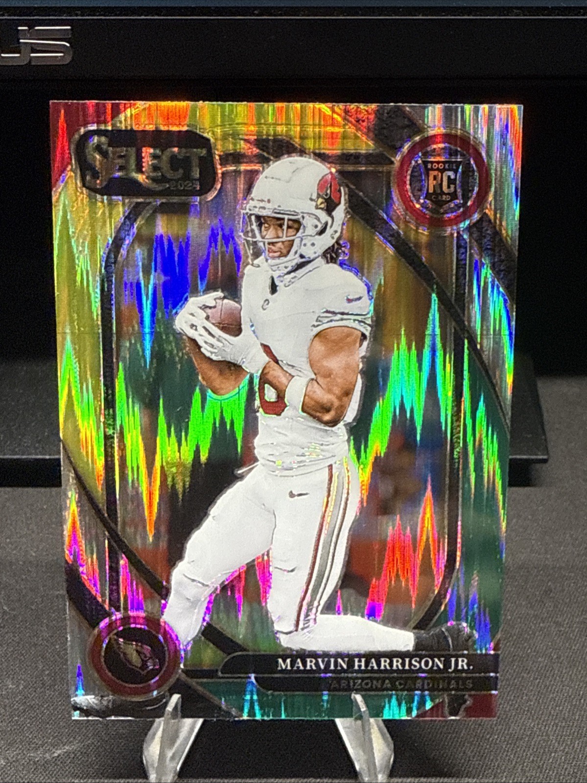 2024 Panini Select Marvin Harrison Jr #219 Yellow & Green Shock Club Level - RC