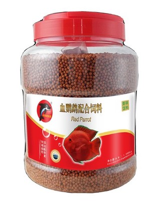 Red Parrot Fish Food Medium Pellets 1kg/2.2lbs By Porpoise