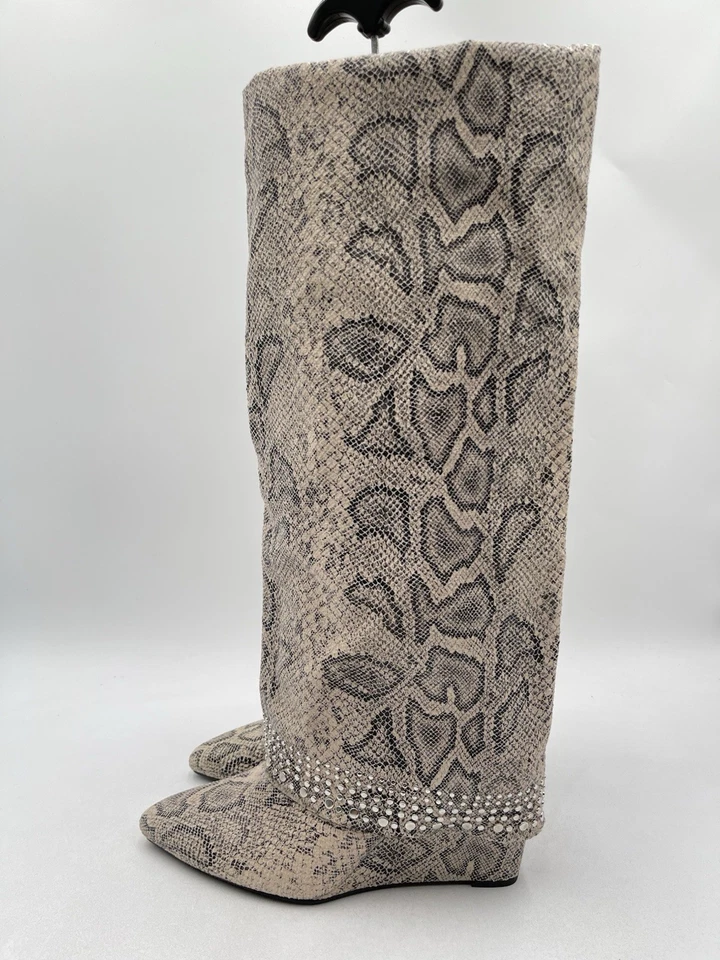 Botas hasta la rodilla Madden Girl EVANNDER serpiente texturizadas talla 8,5 M Foto 3 de 4