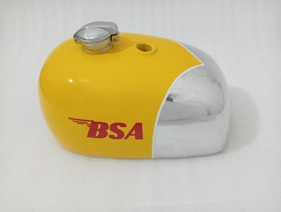 BSA B25 B40 B44 C15 Victor Enduro Trials Scrambler Steel Yellow Fuel Tank +Cap