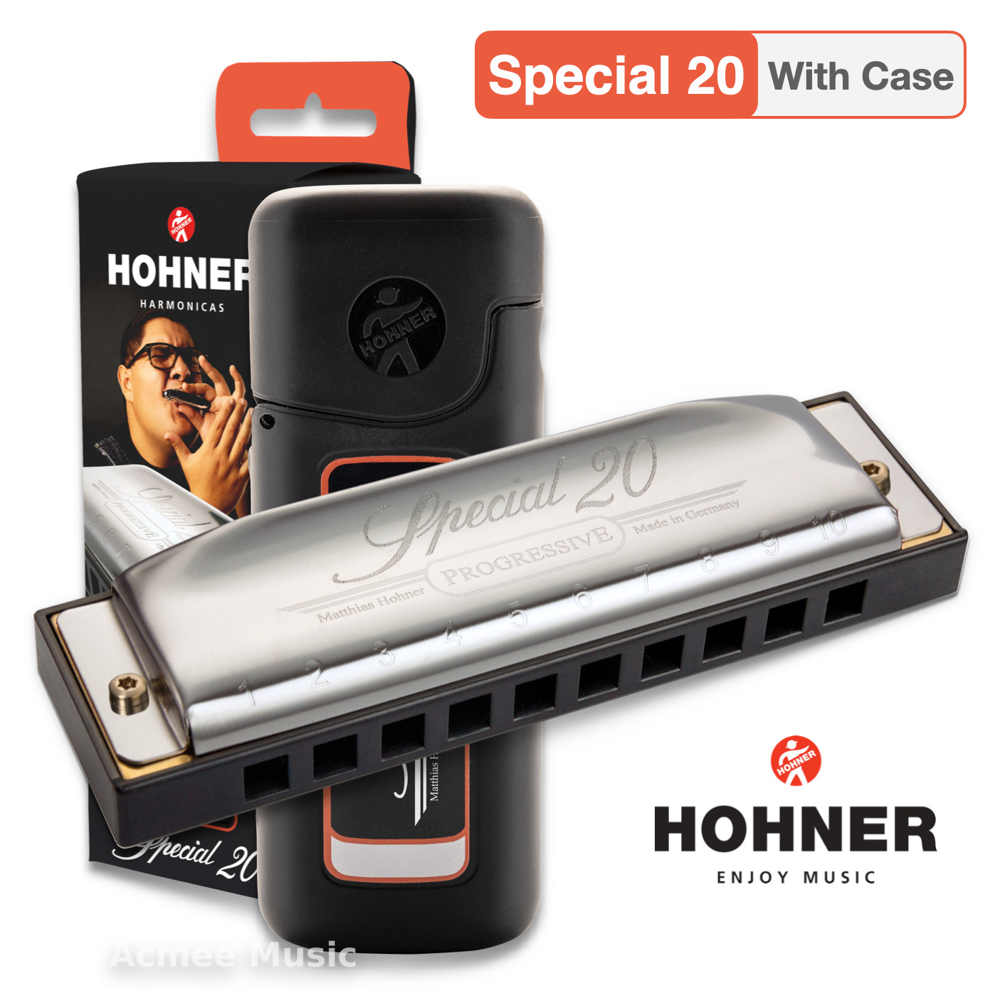 Hohner Special SPC 20 Diatonic Harmonica W/Case, Choose Key of C/D/A/G/E/Bb/F/Eb