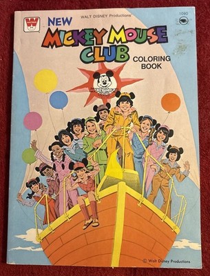 1977 Disney New Mickey Mouse Club Mousketeers Coloring Book Whitman Unused Vtg