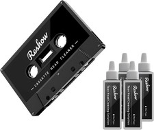 Reshow Audio Tape Cassette Head Cleaner with 2 Cleaning Fluids Care Wet