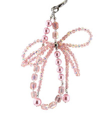 Beaded Bow Bag Charm Keychain