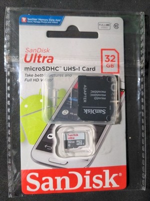 New SanDisk Ultra 32GB microSDHC UHS-I Card (SD-CARD)