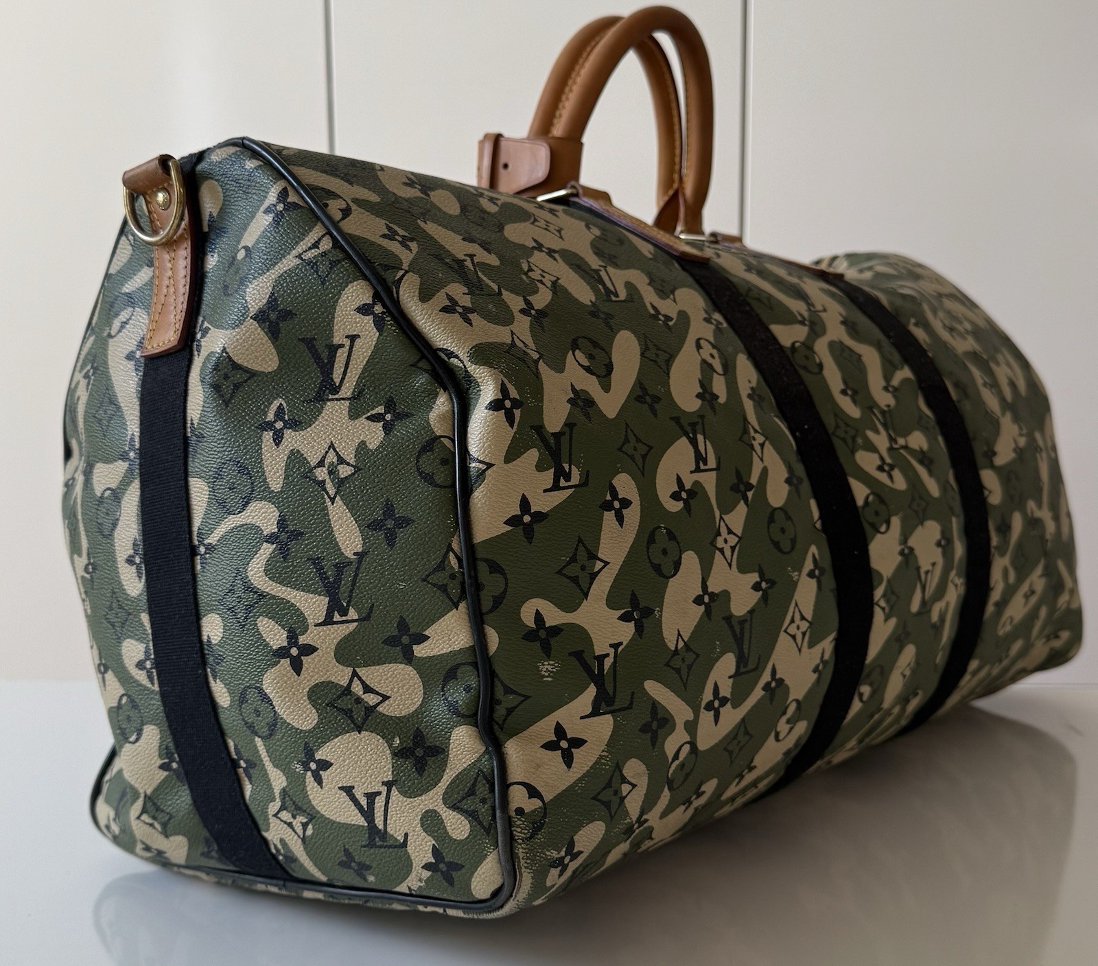Louis Vuitton Keepall 55 Monogramouflage Takashi Murakami Camouflage Rare image 6