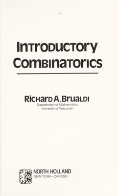Introductory Combinatorics Hardcover Richard A. Brualdi