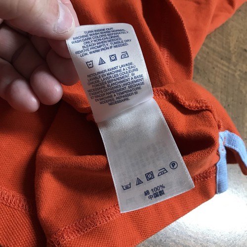Lands End Polo Shirt Mens XL Traditional Fit Classic Cotton Pocket Orange 🍊 - Picture 11 of 13
