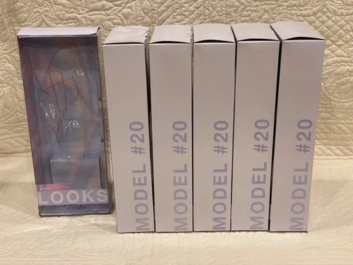 Lot 6_Box Case Display_Barbie doll Signature Looks Model #20 2024 Color Set_OOAK