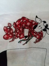 Christina Christmas Calico Cow Sewing Panel for Making Doll w Instructions