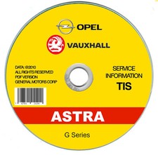 Opel Vauxhall Astra, serie G (1998-2003) manuale officina su cd