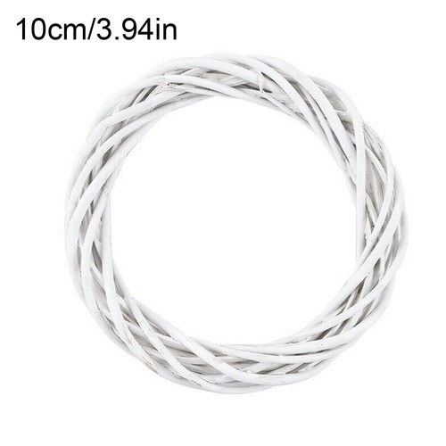 Decorations White Wreath Garland Hanging Wreath Wicker Christmas Rattan Ring - Picture 13 of 16