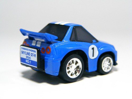 TAKARA TOMY Choro-Q Chibikko Nissan SKYLINE GT-R(R34) Racing #1 Pullback Car - Picture 3 of 9
