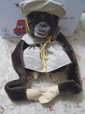 Vtg Hosung Safari Chimp Hand Puppet Full Body Monkey Long Arm Plush Flocked Face