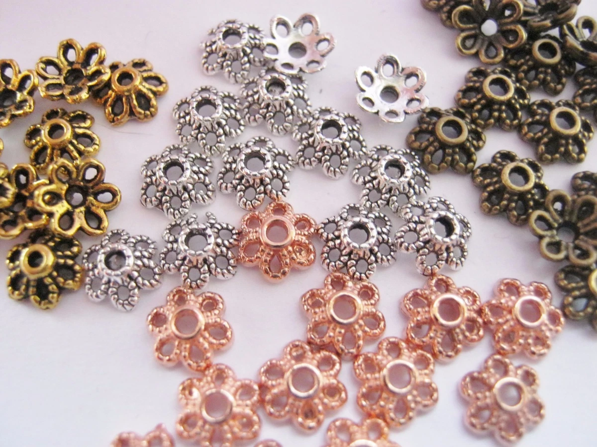 Rose gold bead best sale caps